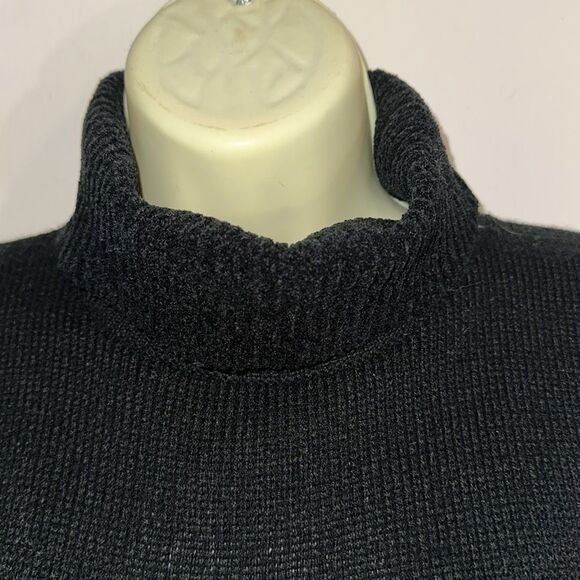 Vintage Specialty House black acrylic ribbed turtleneck dickie layered top - Picture 2 of 5